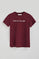 Maroon short-sleeve T-shirt with Polo Club Established 2012 logo