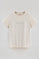 Nude short-sleeve T-shirt with Polo Club rhinestones
