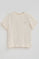 Nude straight-fit T-shirt with Polo Club branded patch