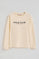 Nude long-sleeve T-shirt with Polo Club Established 2012 embroidered logo