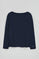 Navy-blue long-sleeve boat-neck T-shirt Polo Club