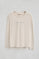 Nude long-sleeve T-shirt with Polo Club rhinestones