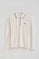 Dark-nude long-sleeve polo shirt with Polo Club satin patch