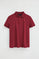 Burnt-red slim-fit polo shirt with Rigby Go embroidery
