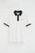 Nude polo shirt with contrast details and Rigby Go embroidery