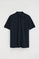 Navy-blue short-sleeve polo shirt with Polo Club patch