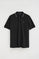 Black short-sleeve polo shirt with Polo Club patch