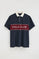 Navy-blue rugby polo shirt with Polo Club embroidery