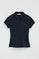 Navy-blue short-sleeve polo shirt with slim fit and Rigby Go embroidery
