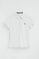 White short-sleeve polo shirt with slim fit and Rigby Go embroidery