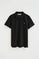 Black regular-fit polo shirt with Rigby Go embroidery