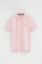 Pink regular-fit polo shirt with Rigby Go embroidery