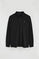 Black long-sleeve regular-fit polo shirt with Rigby Go embroidery