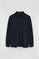 Navy-blue long-sleeve regular-fit polo shirt with Rigby Go embroidery