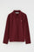 Maroon long-sleeve regular-fit polo shirt with Rigby Go embroidery