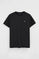 Black short-sleeve T-shirt with Rigby Go embroidery