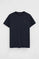 Navy-blue short-sleeve T-shirt with Rigby Go embroidery