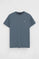 Denim-blue short-sleeve T-shirt with Rigby Go embroidery