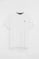 White short-sleeve T-shirt with Rigby Go embroidery