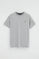 Grey-marl short-sleeve T-shirt with Rigby Go embroidery