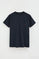 Navy-blue T-shirt with pocket and Rigby Go logo