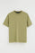 Leaf-green loose-fit T-shirt with round neck and Rigby Go logo