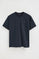 Navy-blue loose-fit T-shirt with Polo Club patch