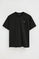 Black loose-fit T-shirt with Polo Club patch