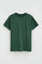 Bottle-green round-neck T-shirt with Polo Club patch