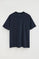 Navy-blue loose-fit T-shirt with Polo Club embroidery
