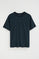 Navy-blue relaxed-fit T-shirt with Polo Club rubberised logo