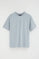 Light-blue relaxed-fit T-shirt with Polo Club rubberised logo