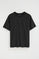 Black relaxed-fit T-shirt with Polo Club rubberised logo