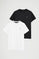 Men’s 2-pack T-shirts in black and white with short sleeves and Rigby Go embroidery