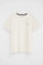 Nude short-sleeve round-neck T-shirt with Rigby Go embroidery