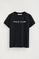 Navy-blue slim-fit T-shirt with Established 2012 Polo Club embroidery