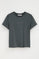 Stone-grey short-sleeve T-shirt with Polo Club rhinestones