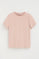 Pale-pink short-sleeve T-shirt with straight fit and Polo Club rubberised logo