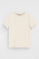 Nude short-sleeve T-shirt with straight fit and Polo Club rubberised logo