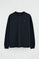 Navy-blue long-sleeve T-shirt with straight fit and Rigby Go embroidery