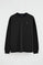 Black long-sleeve T-shirt with straight fit and Rigby Go embroidery