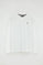 White long-sleeve T-shirt with straight fit and Rigby Go embroidery
