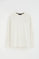 Striped long-sleeve T-shirt in nude and beige with Rigby Go embroidery