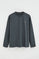 Stone-grey Henley T-shirt with Rigby Go embroidery