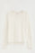 Nude long-sleeve linen-blend T-shirt with Polo Club logo