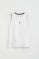 White sleeveless T-shirt with slim fit and Rigby Go embroidery