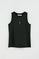 Black sleeveless T-shirt with slim fit and Rigby Go embroidery