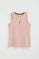 Pale-pink sleeveless T-shirt with slim fit and Rigby Go embroidery