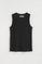 Black sleeveless ribbed T-shirt with Polo Club logo