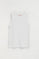 White sleeveless ribbed T-shirt with Polo Club logo